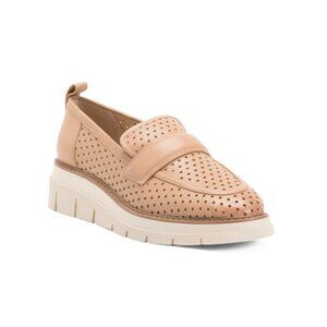 LIVERPOOL LA Nude Leather Rosemead Loafers